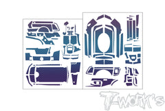 TS-086  3D Graphite Radio Skin Sticker ( For Sanwa MT-R )  6colors