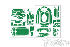 TS-086M    Metal Chrome Radio Skin Sticker ( For Sanwa MT-R )  4 Colors
