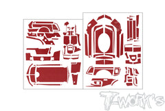 TS-086M    Metal Chrome Radio Skin Sticker ( For Sanwa MT-R )  4 Colors