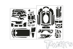 TS-086  3D Graphite Radio Skin Sticker ( For Sanwa MT-R )  6colors