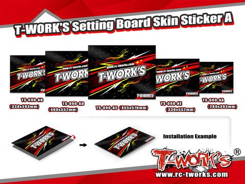TS-090-A  T-WORK'S Setting Board Skin Sticker A