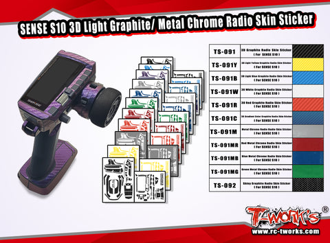 TS-091	3D Graphite Radio Skin Sticker ( For Sense S10 )