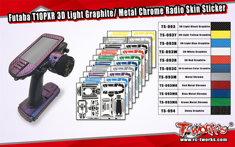 TS-093  3D Graphite Radio Skin Sticker ( For Futaba T10PXR )