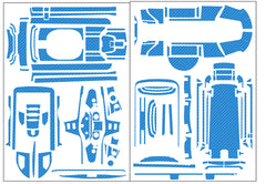 TS-093  3D Graphite Radio Skin Sticker ( For Futaba T10PXR )