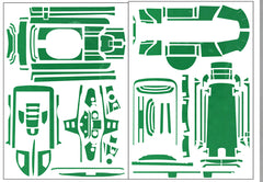 TS-093  3D Graphite Radio Skin Sticker ( For Futaba T10PXR )