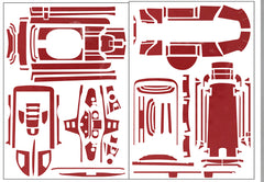 TS-093  3D Graphite Radio Skin Sticker ( For Futaba T10PXR )