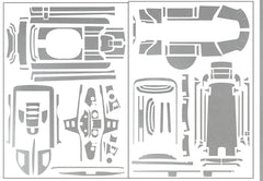TS-093  3D Graphite Radio Skin Sticker ( For Futaba T10PXR )