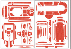 TS-093  3D Graphite Radio Skin Sticker ( For Futaba T10PXR )