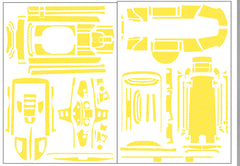 TS-093  3D Graphite Radio Skin Sticker ( For Futaba T10PXR )