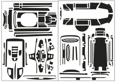 TS-093  3D Graphite Radio Skin Sticker ( For Futaba T10PXR )