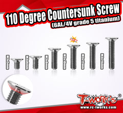 TSS-10DC      3mm x 5/6/8/10/12/15mm   110 Degree Countersunk Screw   (8pcs.)