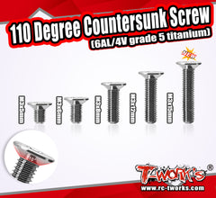 TSS-10DC      3mm x 5/6/8/12/15mm   110 Degree Countersunk Screw   (8pcs.)