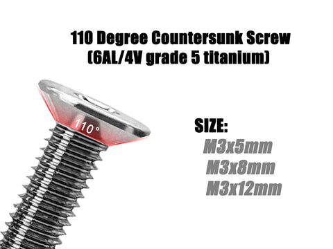 TSS-10DC      3mm x 5/6/8/12mm   110 Degree Countersunk Screw   (8pcs.)