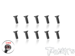 TSS-3-STC      3mm x 4/5/6/8/10/12/14/16mm  64 Titanium Super Thin Type Hex. Countersink Screw 10pcs.