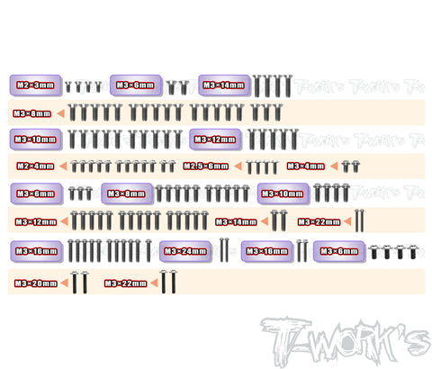TSSU-RC10B7.1D	64 Titanium Screw set ( UFO Head ) 120pcs.( For Team Associated RC10B7.1D )