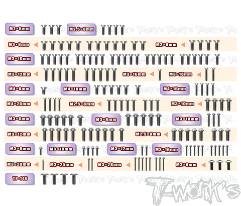 TSSU-SBX4	64 Titanium Screw set ( UFO Head ) 157pcs. ( For WIRC SBX4 )