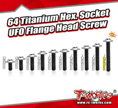 TSS-UF   M3 64 Titanium Hex. Socket UFO Flange Head Screw
