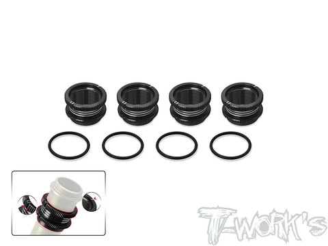 TO-356L   Alum. 1/8 Off Road 16mm Shock Spring Long Adjuster +11mm ( AE/Mugen/Kyosho/SWORKZ/Infinity/HN ) 4pcs.