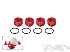 TO-356L   Alum. 1/8 Off Road 16mm Shock Spring Long Adjuster +11mm ( AE/Mugen/Kyosho/SWORKZ/Infinity/HN ) 4pcs.