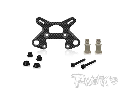 TO-247-B4.2  Graphite Front /Rear Shock Tower 5mm / 4mmWith Alum.Short Standoffs ( For Team Associated RC8 B4.2)