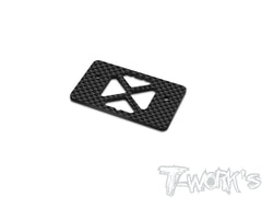 TO-353-D-2   One Piece Graphite Rear Wing Stay Reinforcement And Heightening Plate 2mm (  For Hong Nor X5B/IX5B )