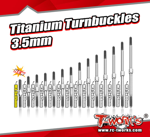 TBS-35    Titanium Turnbuckles 3.5mm (6AL/4V grade titanium)