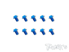 ASS-UB 7075-T6 Hex. Socket UFO Head Screw(Blue) 10pcs.