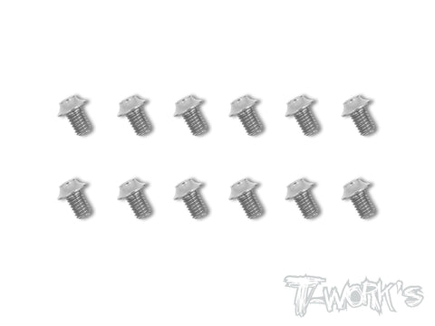 ASS-US 7075-T6 Hex. Socket UFO Head Screw(Silver) 12pcs.