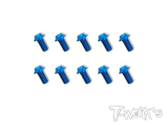ASS-UB 7075-T6 Hex. Socket UFO Head Screw(Blue) 10pcs.