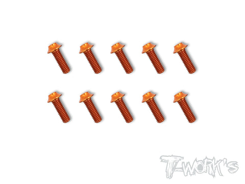 ASS-UO 7075-T6 Hex. Socket UFO Head Screw(Orange) 10pcs.