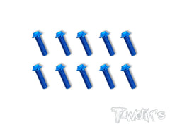 ASS-UB 7075-T6 Hex. Socket UFO Head Screw(Blue) 10pcs.