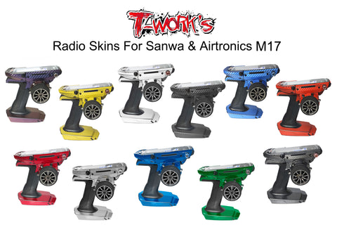 TS-044M  Mirror Chrome Radio Skin Sticker For Sanwa & Airtronics M17 4colors