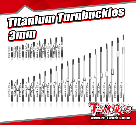 TBS-3      Titanium Turnbuckles 3mm  (6AL/4V grade titanium)