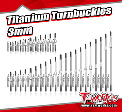 TBS-3      Titanium Turnbuckles 3mm  (6AL/4V grade titanium)