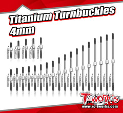 TBS-4      Titanium Turnbuckles 4mm  (6AL/4V grade titanium)