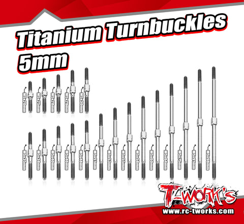 TBS-5      Titanium Turnbuckles 5mm (6AL/4V grade titanium)