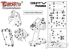 TS-072  3D Graphite  Radio Skin Sticker ( For Futaba T3PV )  6colors