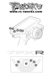 TS-040M Mirror Chrome Radio Skin Sticker For Futaba 7PX/7PXR 4colors