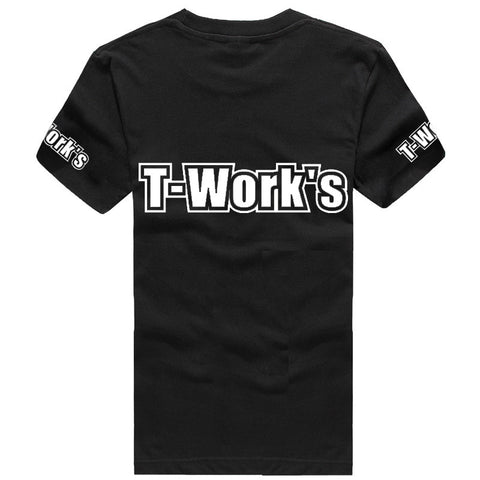 AP-001-BK Team T-Work's  T-Shirt Black Color ( White logo )