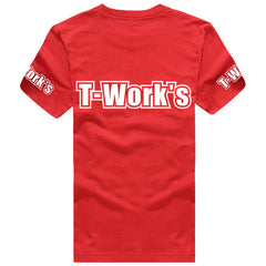 AP-001-R  Team T-Work's T-Shirt Red Color ( White logo )