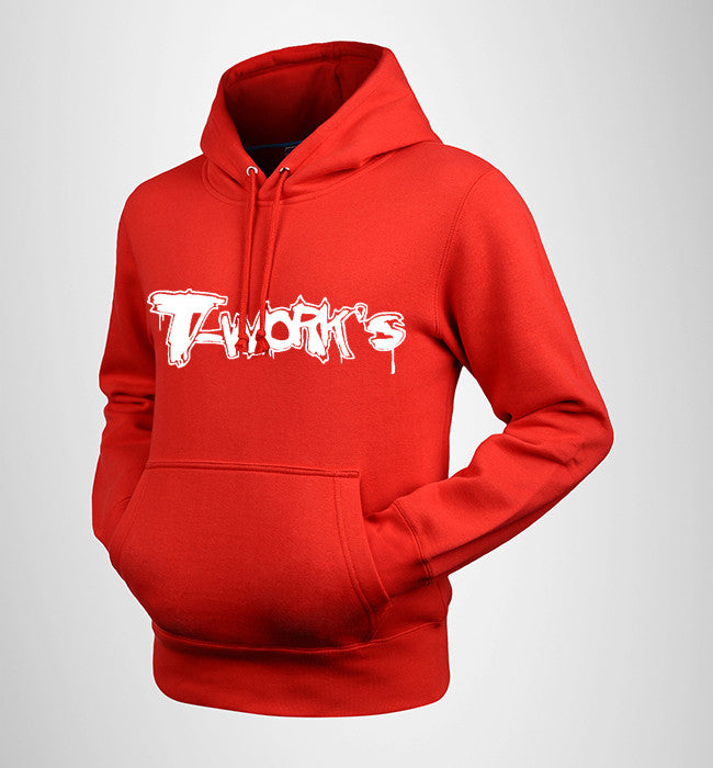 AP-002-R Team T-Work's Hooded Sweater Red Color ( White logo )