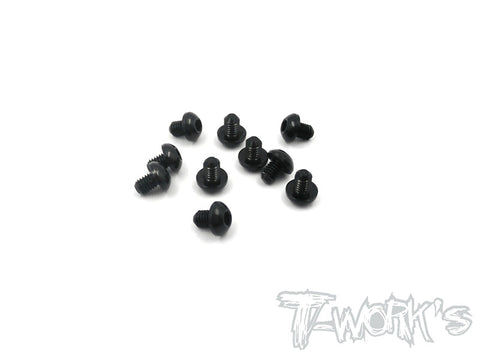 ASS-304BBK 7075-T6 Hex. Socket Button Head Screw(Black)  3x4mm 10pcs.