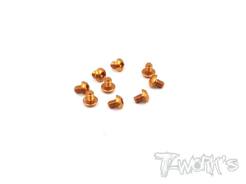 ASS-304BO 7075-T6 Hex. Socket Button Head Screw(Orange)  3x4mm 10pcs.