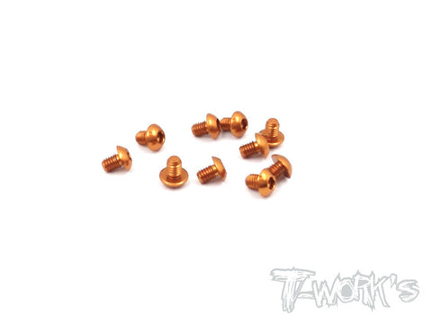 ASS-305BO 7075-T6 Hex. Socket Button Head Screw(Orange)  3x5mm 10pcs.