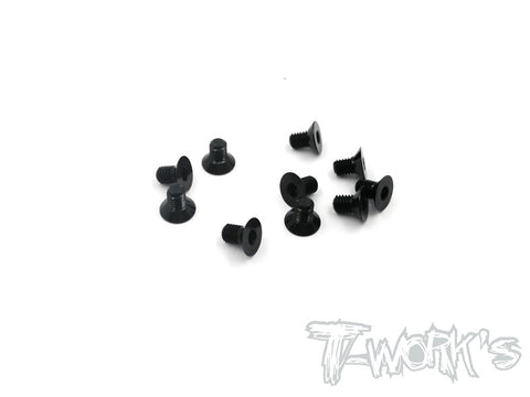ASS-305CBK 7075-T6 Hex. Countersink Screw (Black) 3mm x 5mm 10pcs.