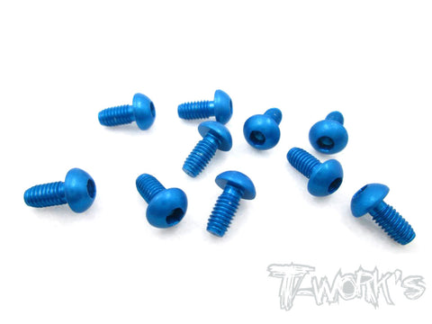 ASS-306BB 7075-T6 Hex. Socket Button Head Screw(Blue)  3x6mm 10pcs.