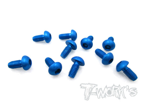 ASS-306BDB 7075-T6 Hex. Socket Button Head Screw(Dark Blue)  3x6mm 10pcs.