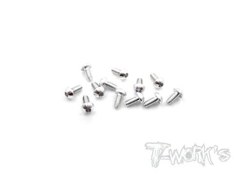 ASS-306BS 7075-T6 Hex. Socket Button Head Screw(Silver)  3x6mm 12pcs.