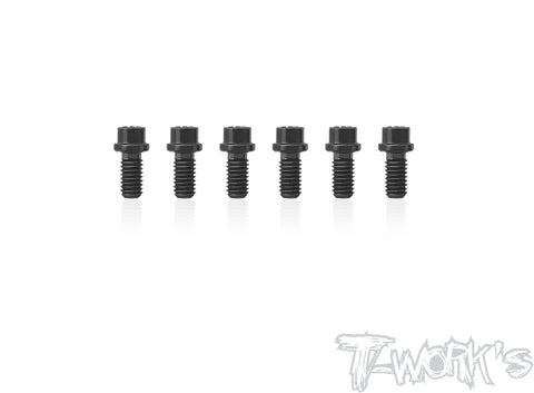 ASS-306P-BK	1/12 Pan Car Rear Wheel Hub Screws-M3x6mm Black ( For Yokomo ) 6pcs.