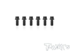 ASS-306P-BK	1/12 Pan Car Rear Wheel Hub Screws-M3x6mm Black ( For Yokomo ) 6pcs.
